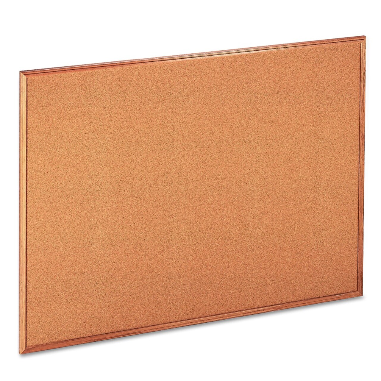 Universal 48 in. x 36 in. Cork Board with Oak Style Frame - Tan Surface